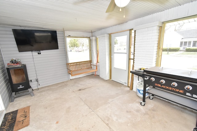 206 N Van Buren Ave, Fowler, IN 47944 - sunroom / solarium with a ceiling fan