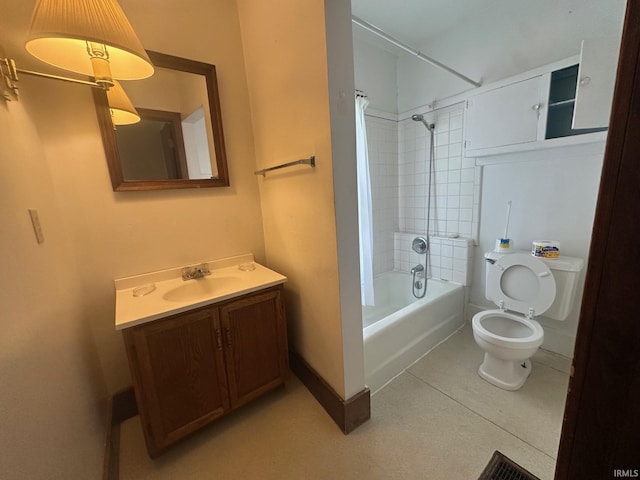 237 Stanley St, Mishawaka, IN 46545 - bathroom with vanity, shower / bath combination with curtain, and tile patterned floors