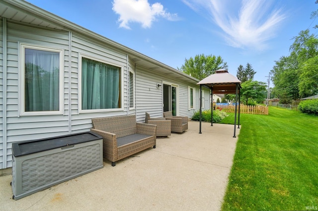 1322 Canal Ridge Dr, New Haven, IN 46774 - view of patio featuring a gazebo and an outdoor living space