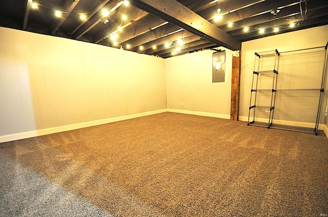 8077 E State Road 4th Rd, Walkerton, IN 46574 - finished basement featuring electric panel and carpet flooring