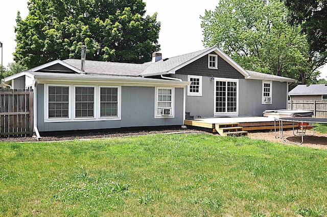 8077 E State Road 4th Rd, Walkerton, IN 46574 - back of house with a deck, a chimney, and roof with shingles