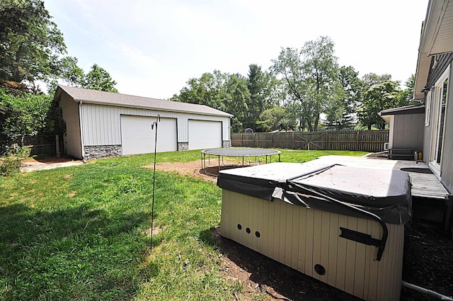 8077 E State Road 4th Rd, Walkerton, IN 46574 - fenced backyard featuring a garage and an outbuilding