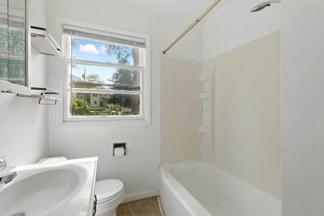 1610 Kentucky Ave, Fort Wayne, IN 46805 - bathroom with bathtub / shower combination, tile patterned flooring, and vanity
