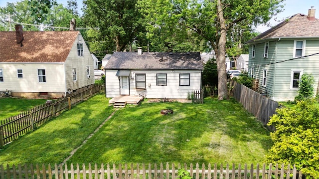1610 Kentucky Ave, Fort Wayne, IN 46805 - view of front of home with a fenced backyard and a deck