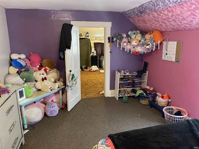 506 N Sprunger St, Berne, IN 46711 - playroom featuring carpet flooring and vaulted ceiling