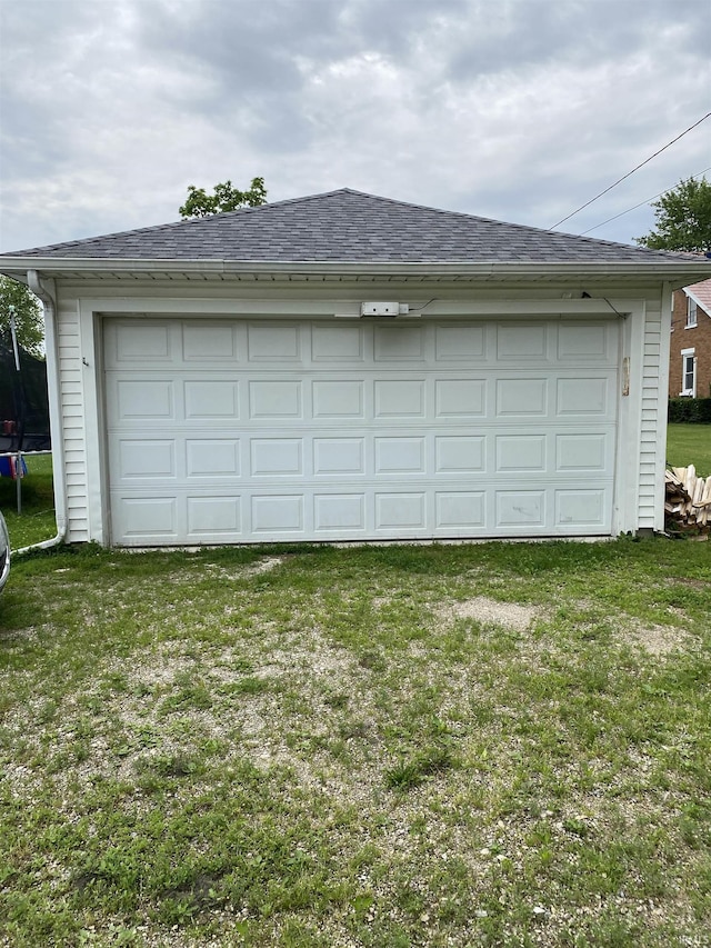 506 N Sprunger St, Berne, IN 46711 - garage featuring a trampoline