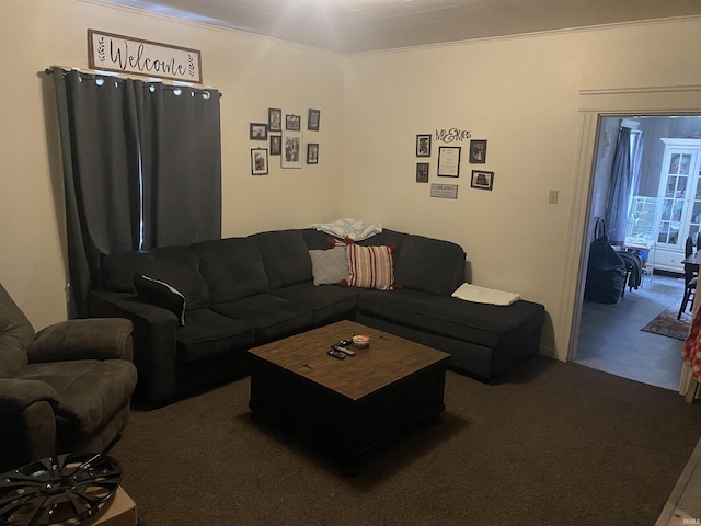 506 N Sprunger St, Berne, IN 46711 - living area featuring carpet and crown molding