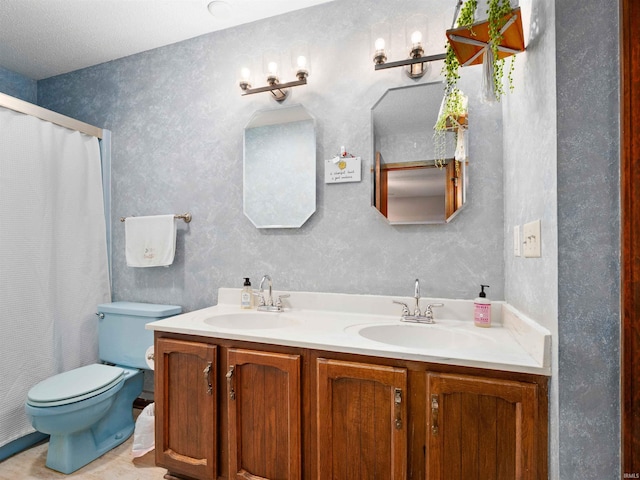 3723 Pebblewood Pl, Fort Wayne, IN 46804 - bathroom with double vanity and a shower with shower curtain