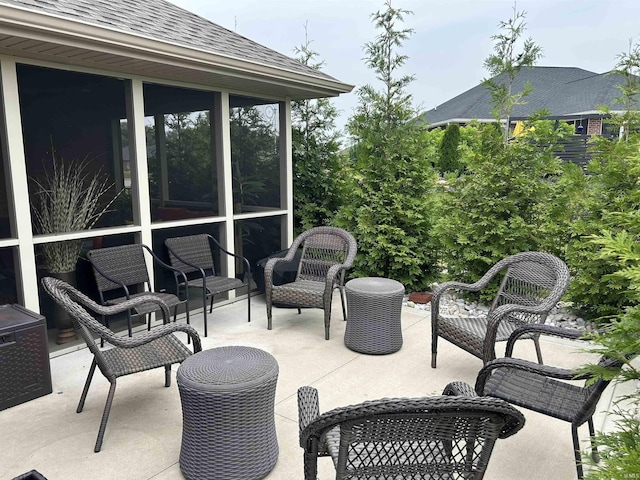 855 Reyling Dr, Jasper, IN 47546 - view of patio featuring a sunroom