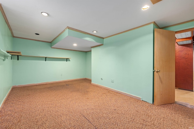 2131 Kensington Blvd, Fort Wayne, IN 46805 - empty room featuring carpet flooring, crown molding, and recessed lighting