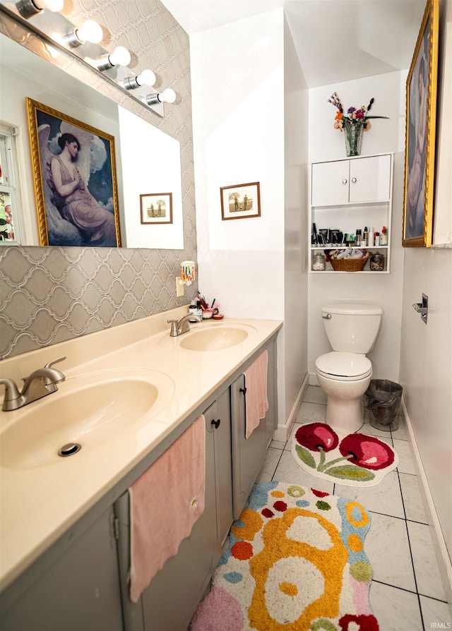 3945 W Walnut Leaf Dr, Bloomington, IN 47403 - full bath with double vanity and tile patterned flooring