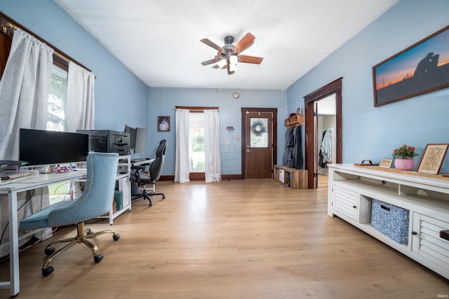 2220 N Huntington Rd, Marion, IN 46952 - office space featuring healthy amount of natural light, ceiling fan, and wood finished floors