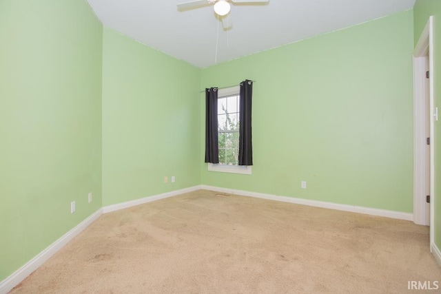 2433 Wheaton Dr, Evansville, IN 47725 - carpeted spare room featuring baseboards and ceiling fan