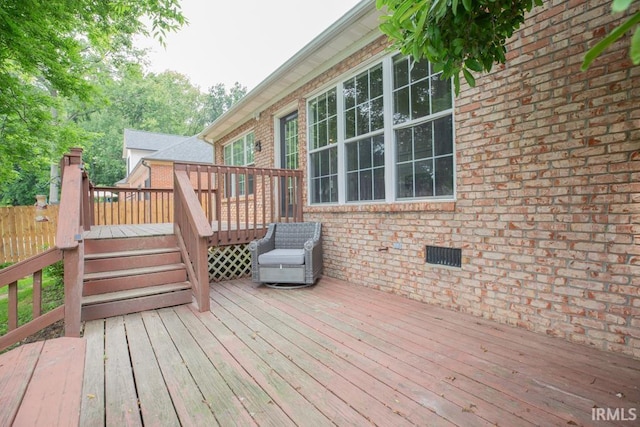 2433 Wheaton Dr, Evansville, IN 47725 - view of wooden deck