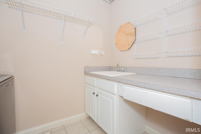 2433 Wheaton Dr, Evansville, IN 47725 - bathroom with tile patterned floors and vanity