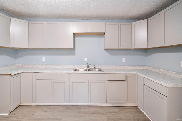2305 N Armstrong St, Kokomo, IN 46901 - kitchen with light wood finished floors, a textured ceiling, and light countertops