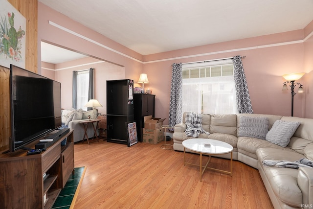 102 E Peterson St, Otterbein, IN 47970 - living room with light wood-style flooring