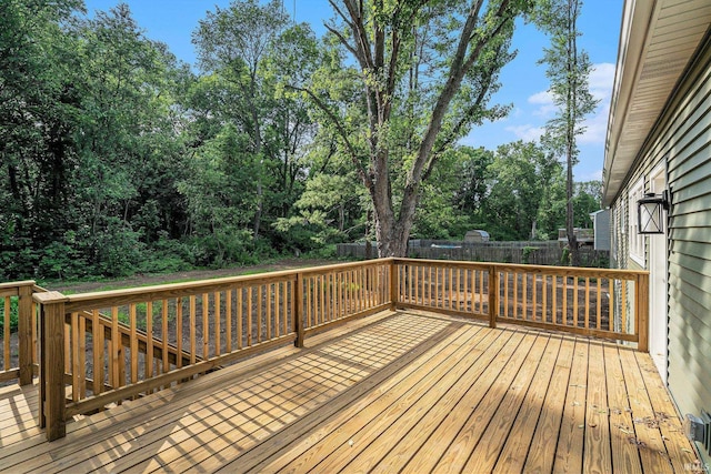 54207 Starner Ave, Elkhart, IN 46514 - wooden terrace featuring a fenced backyard