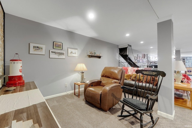 1321 Lost Lock Way, New Haven, IN 46774 - living area with recessed lighting and carpet floors