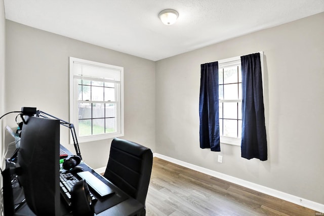 26 E Plum St, Anderson, IN 46012 - office area with plenty of natural light and wood finished floors