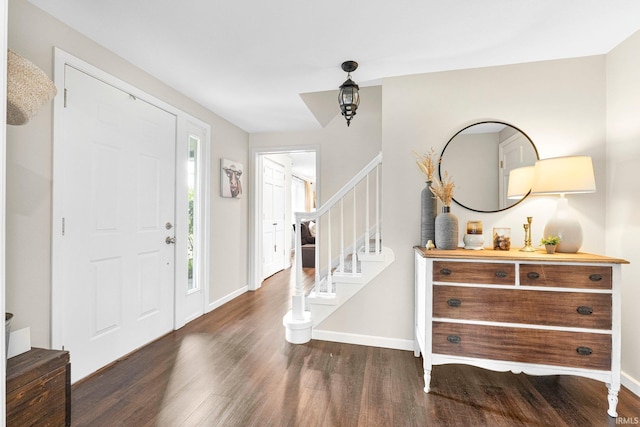 6830 County Road 40, Butler, IN 46721 - foyer entrance with stairs and wood finished floors