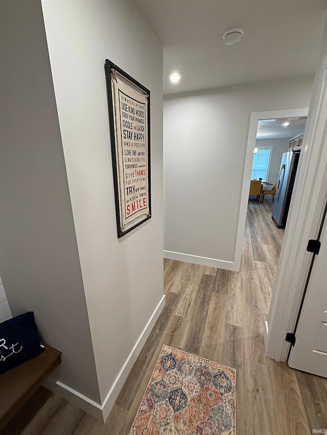 9 Beacon Way, Washington, IN 47501 - corridor featuring wood finished floors and recessed lighting