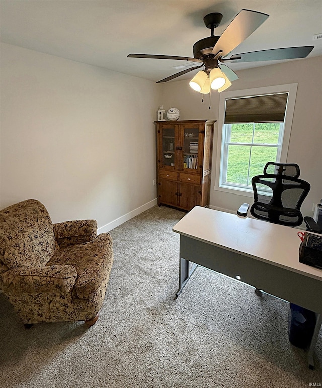 9 Beacon Way, Washington, IN 47501 - carpeted office space with ceiling fan and baseboards