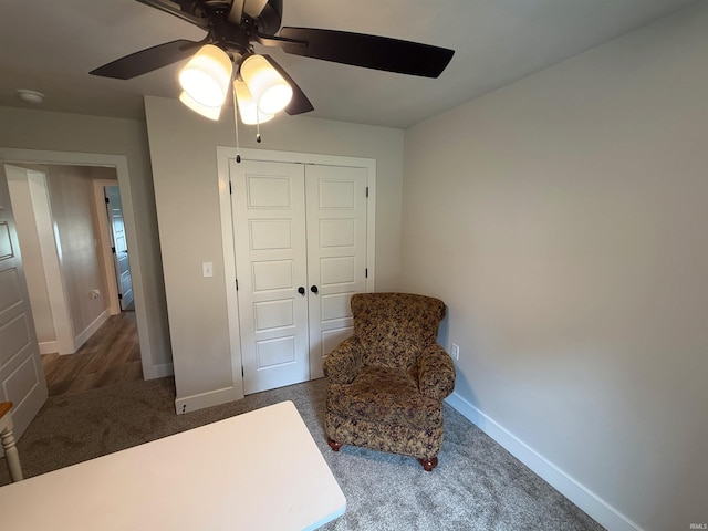 9 Beacon Way, Washington, IN 47501 - sitting room with carpet and a ceiling fan