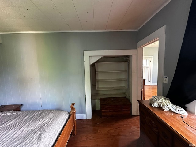 1114 W 4th St, Marion, IN 46952 - bedroom featuring dark wood-type flooring and ornamental molding