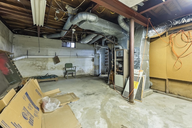 5309 S Hanna St, Fort Wayne, IN 46806 - unfinished below grade area with water heater