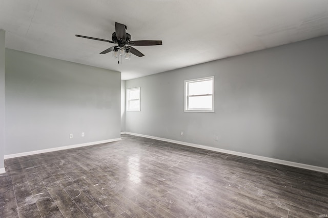 1000 N 500 E, Anderson, IN 46012 - unfurnished room with ceiling fan and dark wood-type flooring