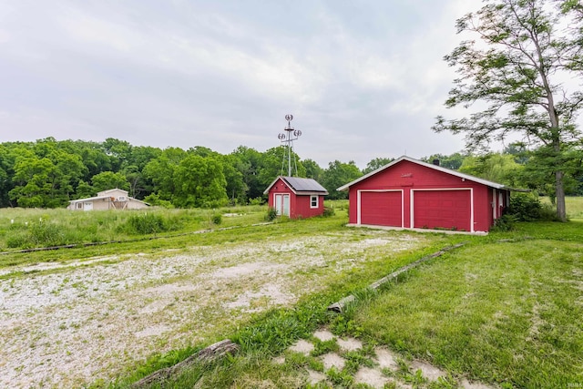1000 N 500 E, Anderson, IN 46012 - view of green lawn with an outdoor structure and a detached garage
