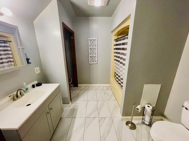 125 Shalley Dr, Plymouth, IN 46563 - bathroom featuring vanity and marble look tiles