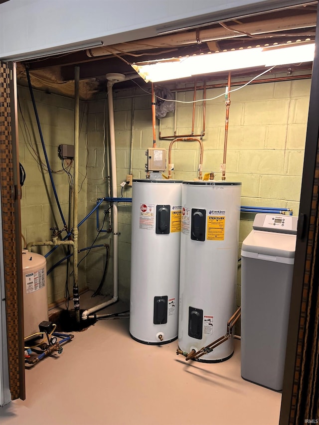 758 W 400 S Rd, Wabash, IN 46992 - utility room with electric water heater