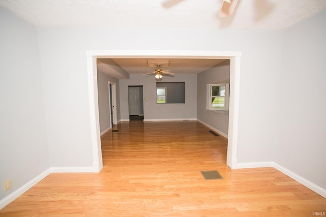 631 W 8th St, Bicknell, IN 47512 - unfurnished room with ceiling fan and light wood finished floors