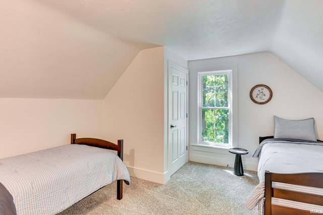516 W Navarre St, South Bend, IN 46616 - bedroom with vaulted ceiling and carpet floors