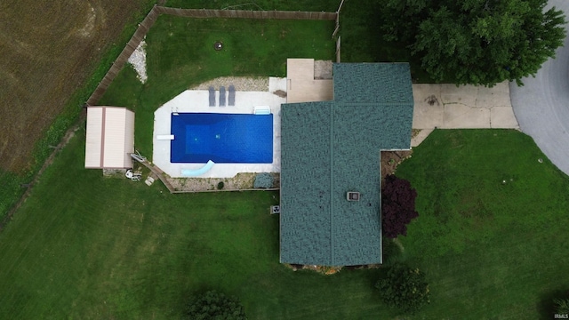 1821 E Johnson Ln, Vincennes, IN 47591 - bird's eye view of a pool