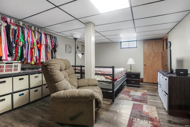 2208 Franklin St, Tell City, IN 47586 - bedroom with wood finished floors and a drop ceiling