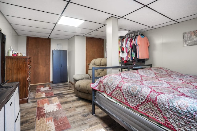 2208 Franklin St, Tell City, IN 47586 - bedroom with wood finished floors and a paneled ceiling