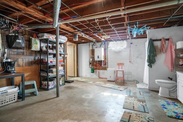 2208 Franklin St, Tell City, IN 47586 - below grade area featuring tankless water heater