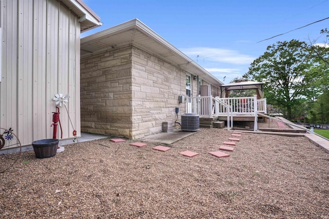 2208 Franklin St, Tell City, IN 47586 - view of home's exterior featuring a gazebo and a deck