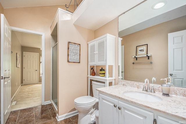 17991 Sable Ridge Dr, South Bend, IN 46635 - bathroom featuring vanity and a shower stall