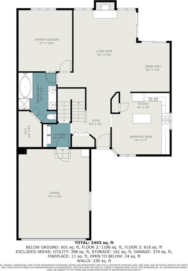 17991 Sable Ridge Dr, South Bend, IN 46635 - view of floor plan / room layout