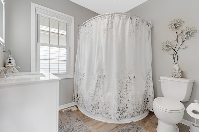 2405 E State Blvd, Fort Wayne, IN 46805 - full bath featuring wood finished floors, vanity, and curtained shower