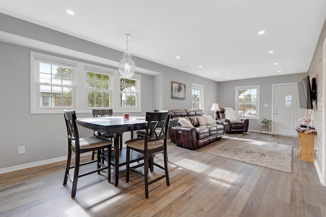 2405 E State Blvd, Fort Wayne, IN 46805 - dining space with light wood-style flooring and recessed lighting