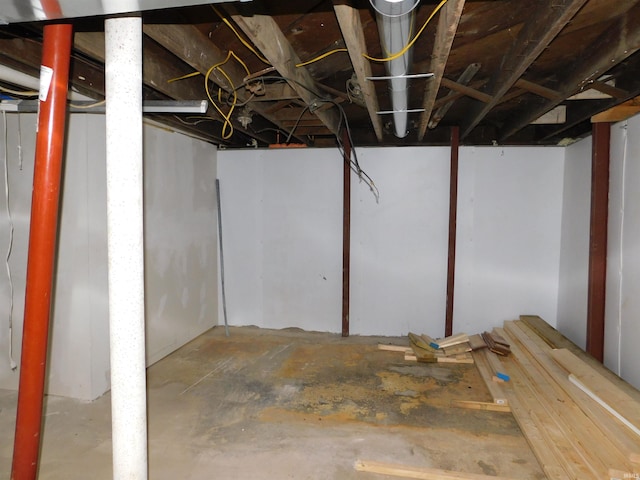 4597 S W Washington School Rd, Salem, IN 47167 - view of unfinished basement