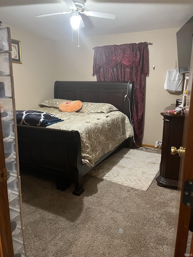 840 Giesler Rd, Jasper, IN 47546 - bedroom with carpet floors and ceiling fan