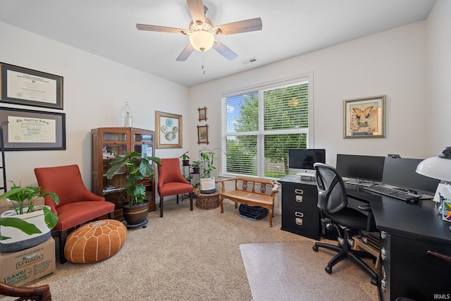 233 Sinclair Dr, West Lafayette, IN 47906 - carpeted office space with ceiling fan