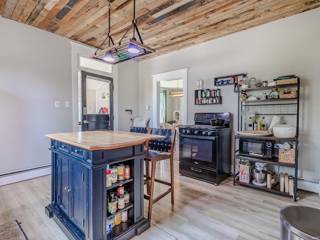 3020 Parnell Ave, Fort Wayne, IN 46805 - dining space with wooden ceiling, light wood-style floors, and a baseboard heating unit