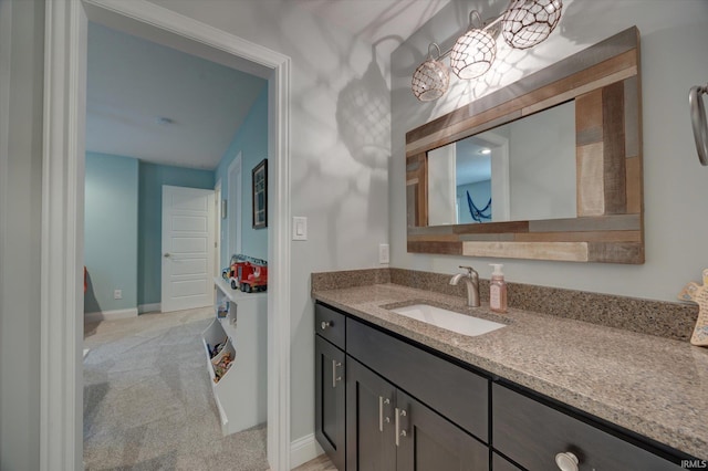 5007 W Michael Ln, Bloomington, IN 47404 - bathroom featuring vanity and baseboards